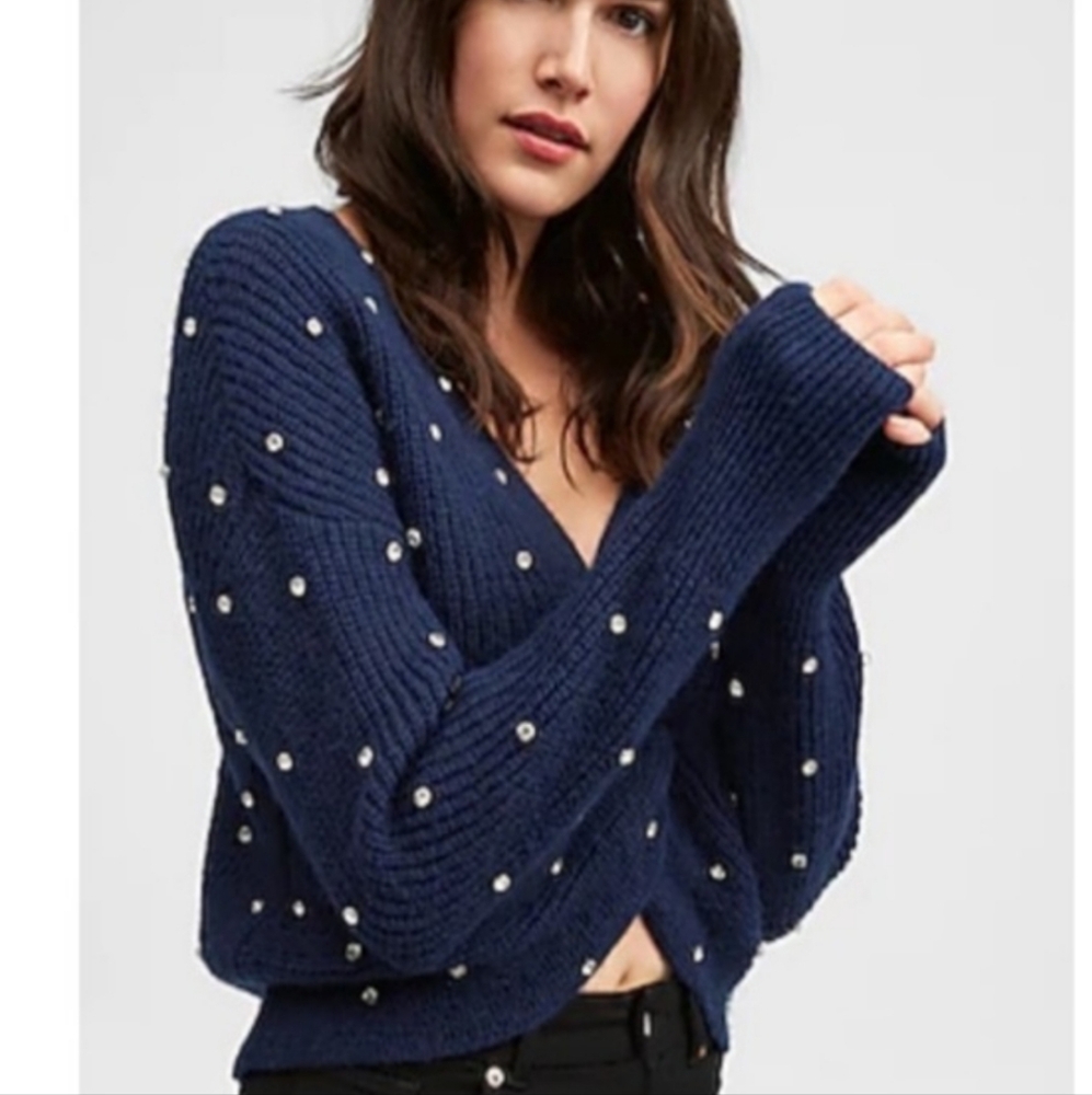 Brand New Glamorous Express fully Rhinestones Sweater